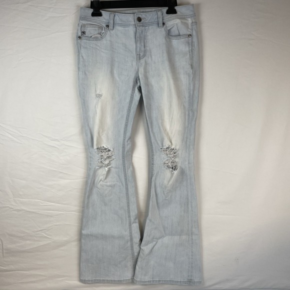 Miss Me Jeans Women's Size 29 Flare Leg Light Wash Cotton Stretch Y2K - Picture 2 of 16